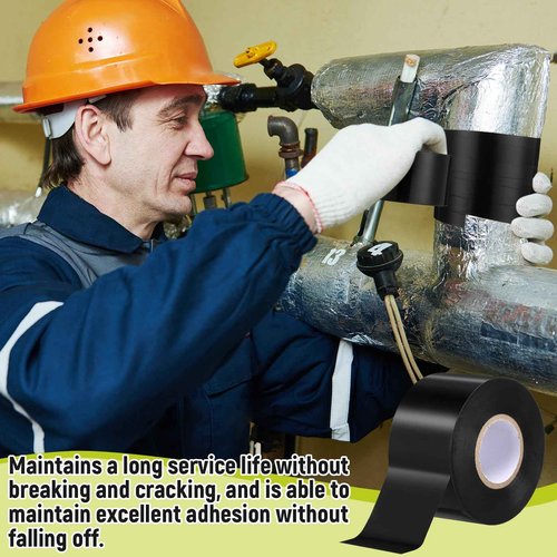 Nuanchu 10pcs 2 Inch x 100ft Corrosion Protection Pipe Tape 8.0mil Weatherproof PVC Pipe Wrap Tape Water Pipes, for Outdoor and Underground Use Leak-Proof Seal