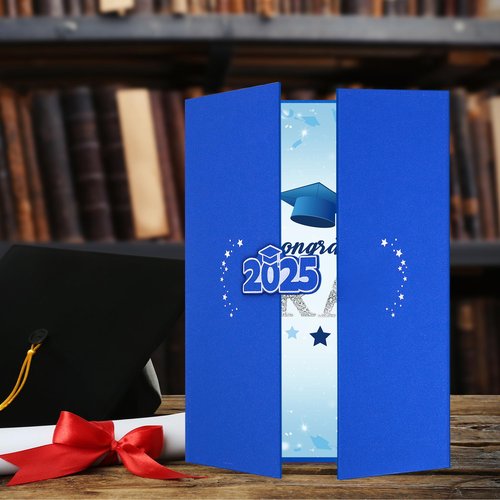 Vlipoeasn 2025 Graduation Guest Book Alternative, Blue Silver Class of 2025 Graduation Party Decorations, Graduation Signature Book for 2025 College High School, Unique Graduation Gifts for Friends