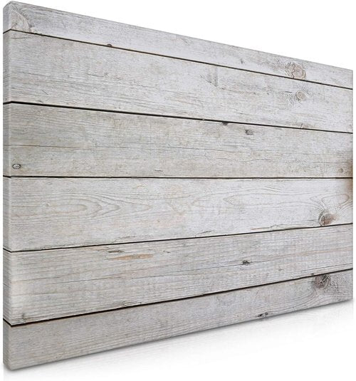 Navaris Magnetic Dry Erase Board - 16x24 Inch Decorative Wall Board with 5 Magnets & Marker | Wooden Planks Design