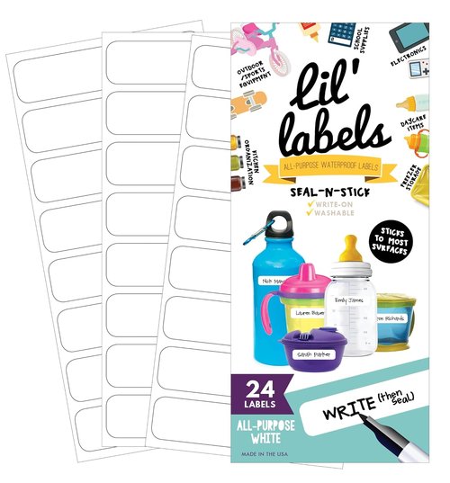 Daycare Value Pack - Waterproof All-Purpose Clothing Labels (White) for Easy Organization