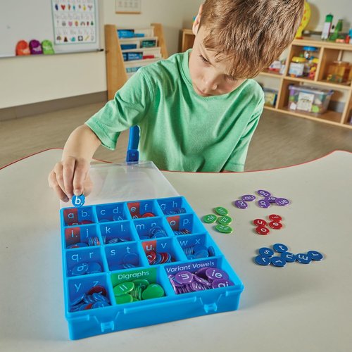 Hand2Mind Lowercase Phonics Chips - Phonics Manipulatives for Kindergarten | Reading Tools for Kids