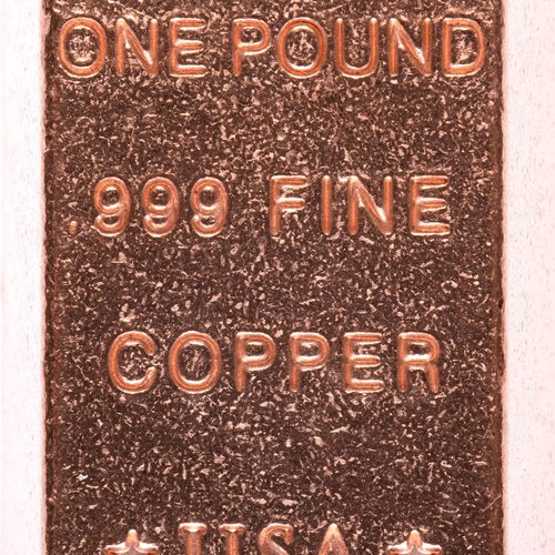 1 Pound Copper Bar Ingot Paperweight - .999 Pure Copper Bar Bullion Chemistry Element Design with Certificate of Authenticity by Unique Metals