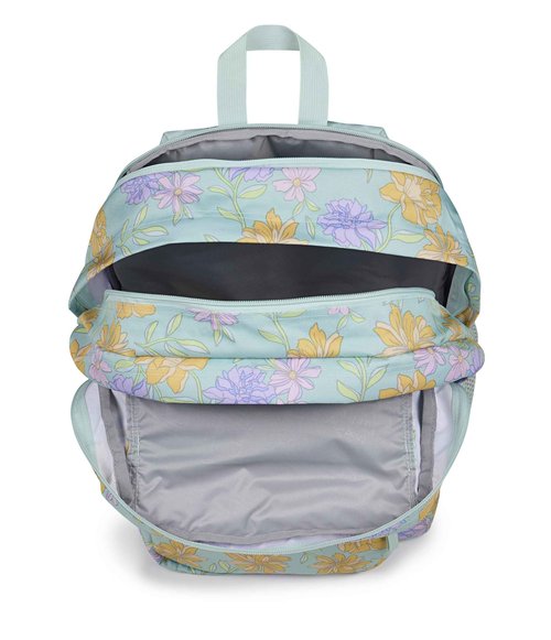 JanSport Laptop Backpack - Computer Bag with 2 Compartments, Ergonomic Shoulder Straps, 15” Laptop Sleeve, Haul Handle - Faded Floral Fresh Mint
