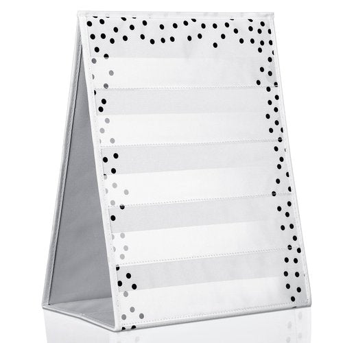 Epakh Polka Dots Tabletop Pocket Chart for Classroom 17 x 13 in Desktop Stand Pocket Chart Double Sided and Self-Standing for Teacher Aids in Teaching