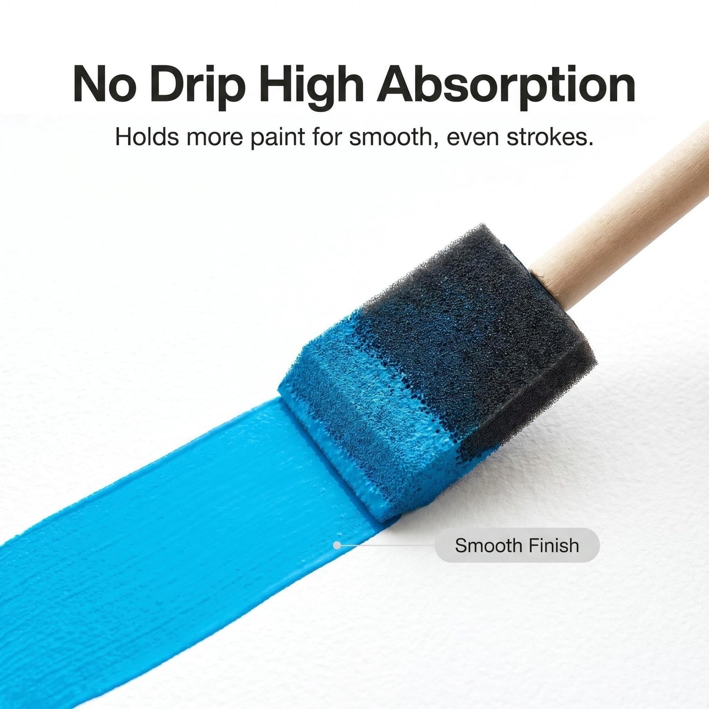 Fewanland Poly Foam Brushes 21pcs, Sponge Brushes, High Density Foam Paint Brush for Painting, Staining, Paint Sponges (1", 2", 3", 4")