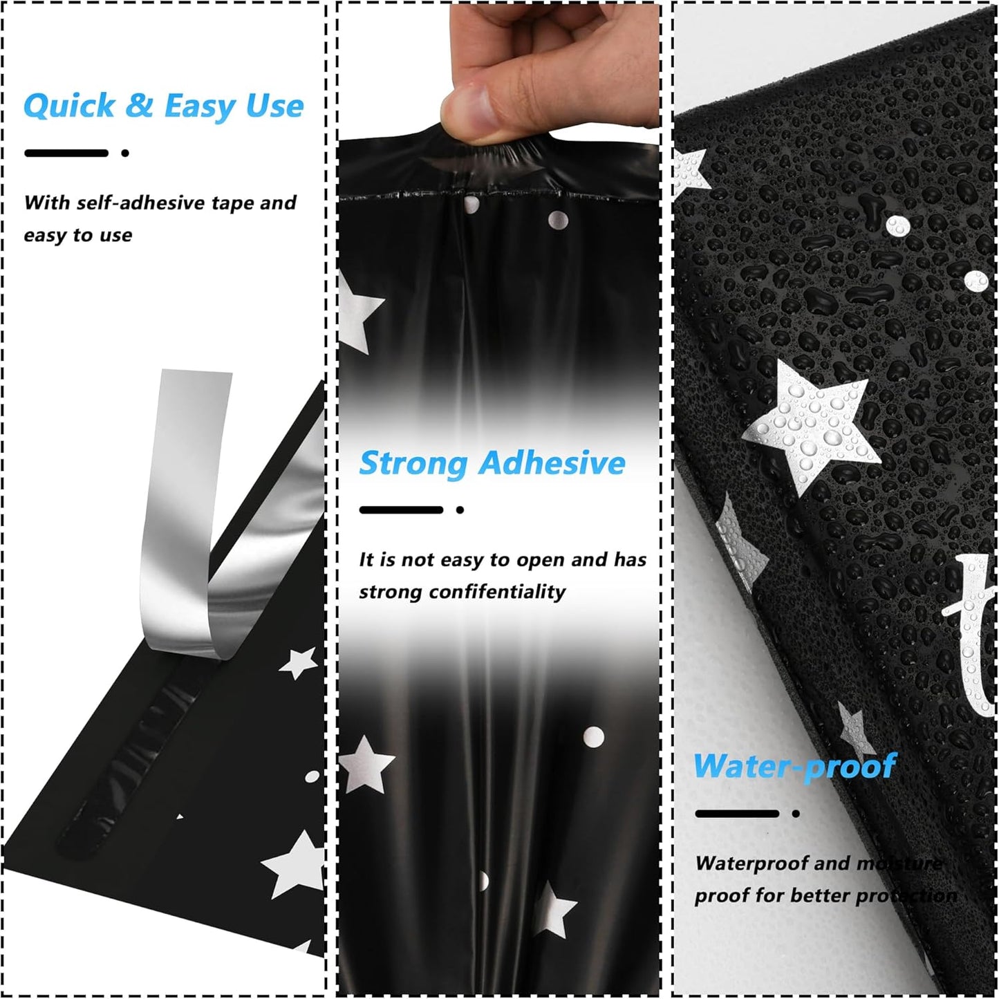 Skiennix Thank You Poly Mailers - 10x13 Inch Waterproof & Tear-Resistant Shipping Bags | 25 Pcs for Small Business