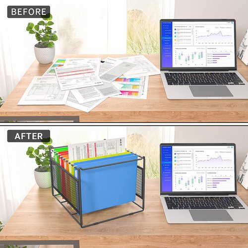 Hanging File Folder Frame for Legal and Letter Size,Hanging File Organizer Holder Rack Hanging Folder Rails for Filing Cabinet Desk Drawer,15.2"L x 12.4"W x 10.5"H,1 Pack