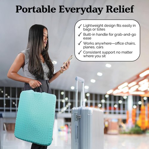 Zen Virtuoso Gel Seat Cushion for Tailbone Support and Relief from Butt and Back Pain and Pressure - Cushions are Large Thick and Comfortable - Ideal for Office Chairs Driving Travel and Long Sitting