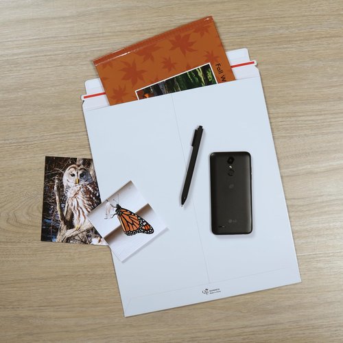 Quality Park 12-3/4 x 15 Photo Document Mailer with Peel and Seal Self Seal Closure, Extra Rigid 26 Pt White Fiberboard, 25 per Box (QUA64019)
