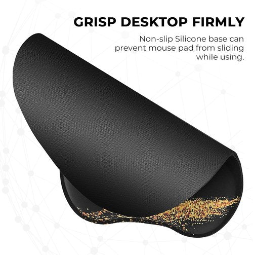 EooCoo Ergonomic Mouse Pad - Memory Foam Wrist Support & Non-Slip Base | 9.64 x 8.26 in for Home & Office