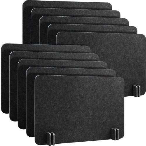 10 Pcs Acoustic Desk Divider Desk Partition16 x 24 Inch Table Freestanding Up Privacy Panel Visual Distraction and Noise Reducing Cubicle for Office Furniture Partitions for Classroom(Silver Gray)