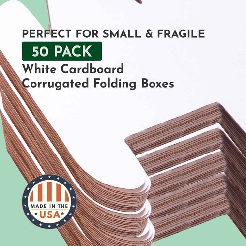 Boxes Fast Small Business Packaging, Shipping Box 10 x 10 x 2, 50 Bulk | Cardboard, Gift, Storage, Large, Double Wall Corrugated Boxes, 10x10x2 10102