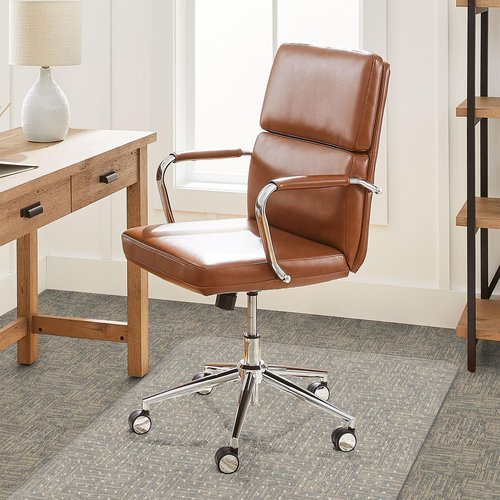 Office Chair Mat or Carpet: 36" x 48" Plastic Heavy Duty Computer Desk Mats with Lip for Low Flat and No Pile Carpeted Floor - Clear Rug Pad for Rolling Chairs Office Work Home Gaming Rectangle
