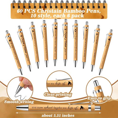 180 Pcs Spanish Christian Gifts Spiral Religious Notebooks Christmas Christian Gift Regalos Cristianos En Español Prayer Journal with Bible Pens and Keychain for Women Men Teacher Thanksgiving Church