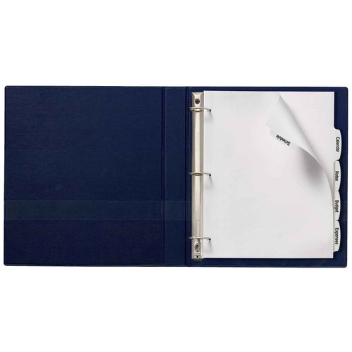 Avery Big Tab Printable White Label Dividers, 5-Tab with Easy Peel Labels, Dividers for 3 Ring Binders, 20 Sets (14434)