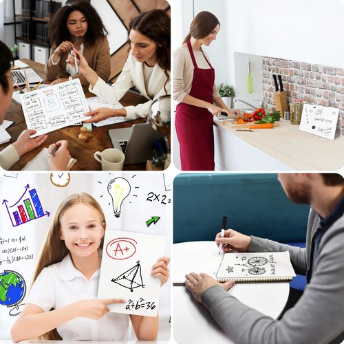 Board Geeks Dry Erase Board 9"x12"- Small 25 Classroom Mini White Boards for Students, Teachers | Double Sided Small White Board Bulk (25 Pk)