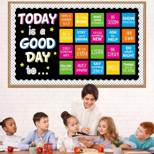 Inspirational Bulletin Board Set Motivational Back to School Classroom Decorations Today Is A Good Day Quotes Bulletin Board Positive Cutout for Teacher Student Classroom School Office Wall Decoration