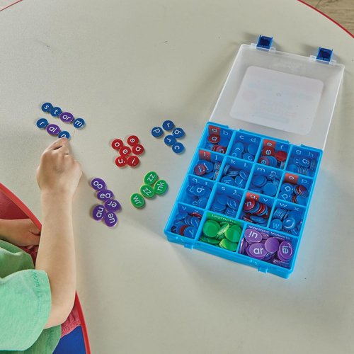 Hand2Mind Lowercase Phonics Chips - Phonics Manipulatives for Kindergarten | Reading Tools for Kids