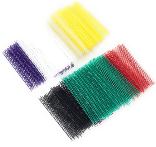 Standard Tagging Gun Barbs Fasteners 1 Inch 500 Each of Clear Green Purple Yellow Red Black 3000 Total Barbs
