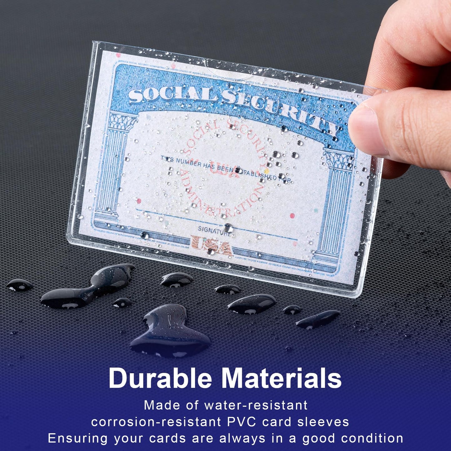 10 Pack Social Security Card Protector Medicare New Credit Card Holder,24 Mil Soft Clear Card for Waterproof SSN Card Protector，ID/Debit/Credit Card Covers Sleeve(10)