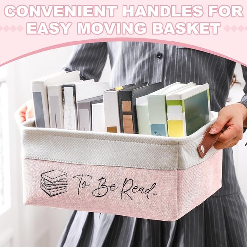 Marsui Book Storage Basket - TBR List Organizer for Book Lovers | Perfect Gift for Students & Teachers