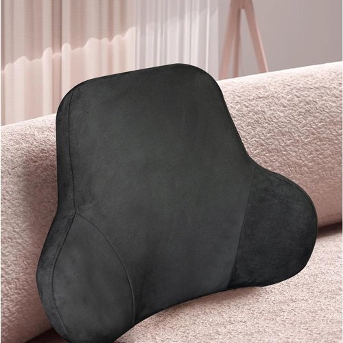 Forbell Soft Memory Foam Lumbar Support Pillow for Car Seat with Velvety Suede Cover – Comfortable Back Cushion for Drivers and Passengers