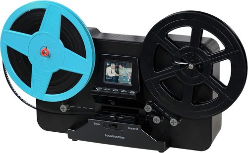 Magnasonic Super 8 Film Scanner - Convert 8mm Film to Digital Video | Vibrant 2.3" Screen, Supports 3", 5", 7" Reels