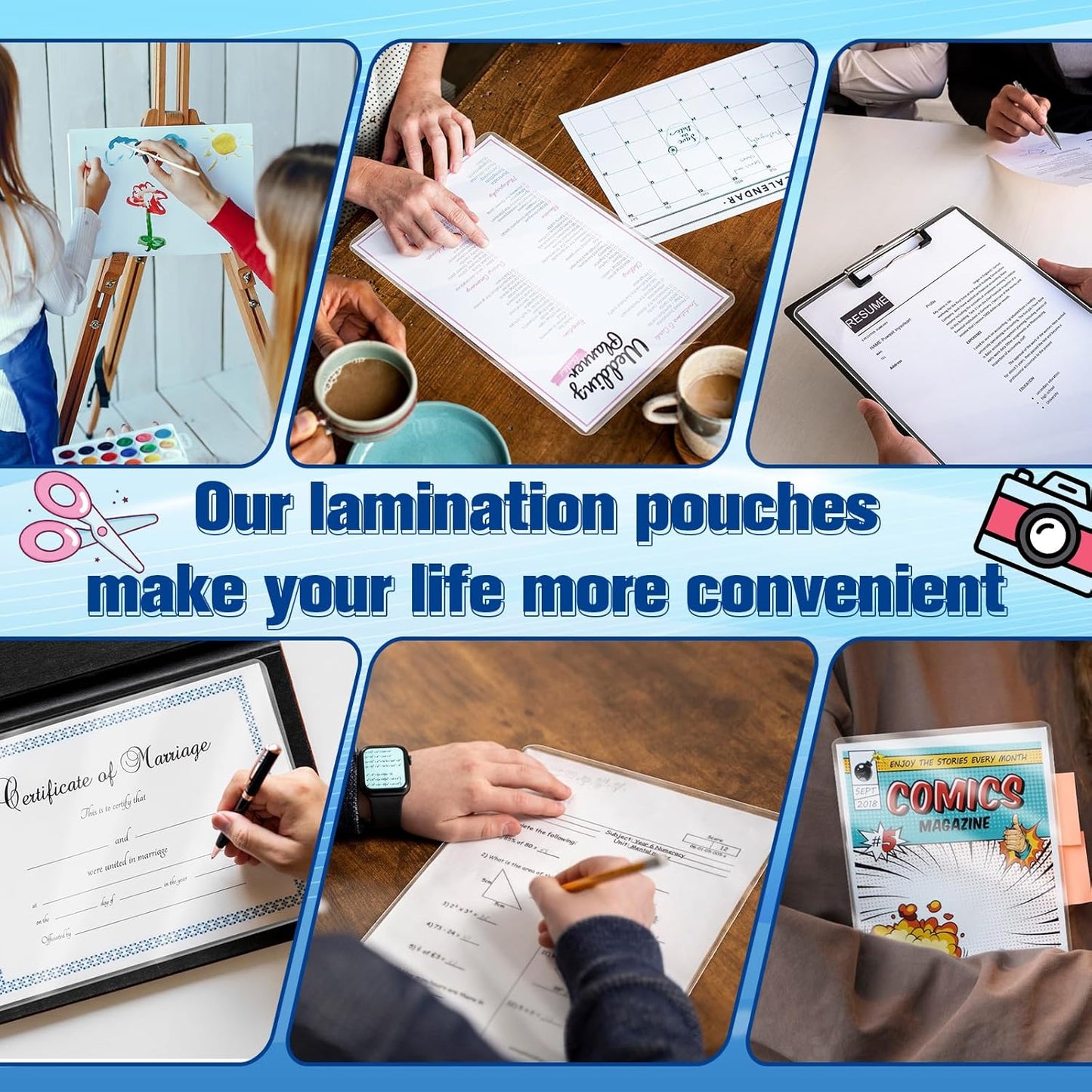 100 Pack Thermal Laminating Pouches - 7 Mil Thick Clear Sheets for 11 x 17 Tabloid | Ideal for Education
