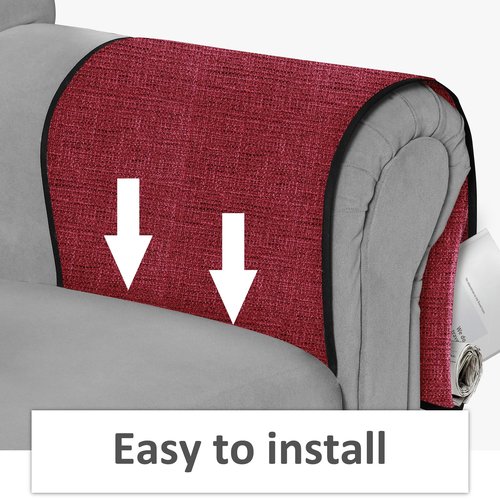 Joywell Sofa Armrest Organizer Couch Armchair Caddy Remote Control Holder for Recliner Non Slip TV Remote Caddy with 6 Pocket Storage for Magazine, Tablet, Phone, iPad, Burgundy