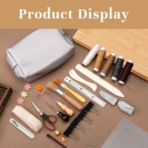 43 Pcs Book Binding Kits, Bookbinding Supplies, Book Press, Flower Press, Comes with a Wooden Stapler and Binding Kit, Suitable for Beginners to Press or Embossing Materials