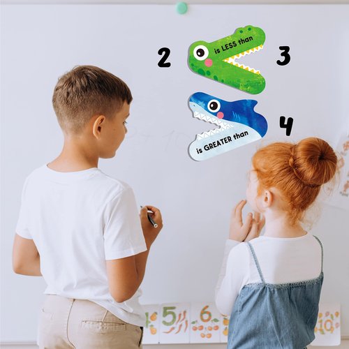 3 Magnetic Math Signs - Greater Than/Less Than/Equal to Math Demonstration Tool for Teacher, School & Classroom Supplies