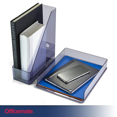 Officemate Recycled Magazine File, Smoke Gray (21510)
