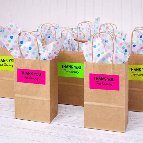 Avery Printable Shipping Labels with Sure Feed, 2" x 4", Assorted Neon (Magenta, Green and Yellow), 1,000 Blank Mailing Labels (5964)