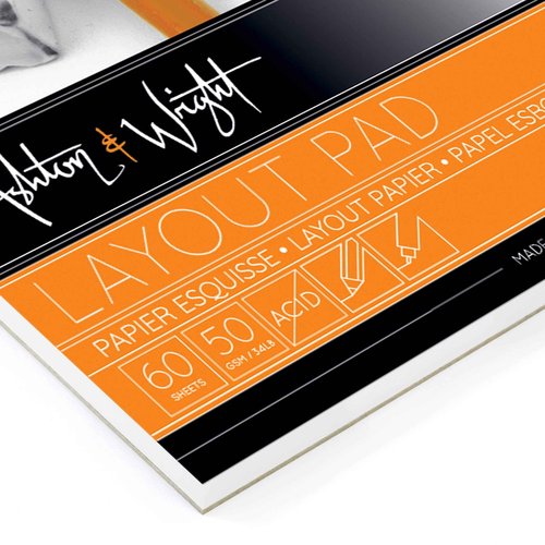 Ashton and Wright - A3 Semi Transparent Layout Pad - 50gsm Paper - 60 Sheets - Pack of 5