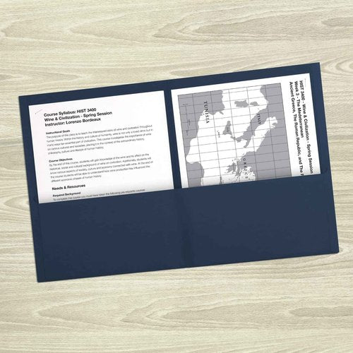 Oxford 2 Pocket Folders, Mega Box of 125, Textured Paper Folders, Blue, Letter Size, Essentials for School & Teacher Supplies Lists (57544)