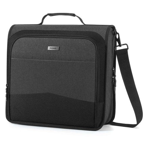 MoKo 3 Inch 3 Ring Zipper Binder, Zipper Binder with Multi-Pocket 600 Sheet Capacity 6 Tab Expanding File Folder
