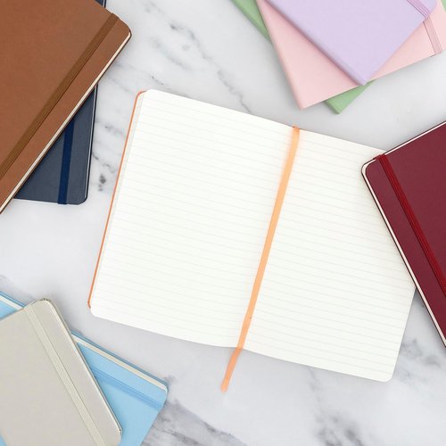 Paperage Lined Journal Notebook - Marigold, 160 Pages, Medium 5.6" x 8" - Durable Hardcover for Work & School