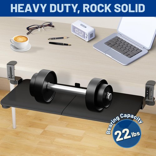 PiomuDek Keyboard Tray Under Desk Slide, 25.6"(30” Including Clamps) x 11.8" Height Adjustable Slide-Out Keyboard Drawer with C Clamp, Ergonomic Pull Out Platform Computer Drawer for Typing, Black