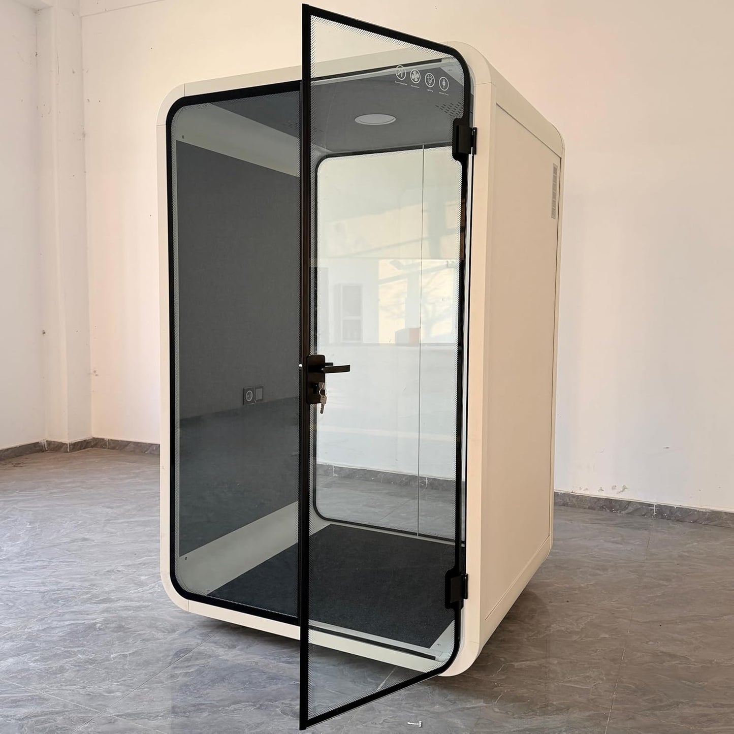 Skiennix Portable Soundproof Booth - Privacy Office Pod with LED Lighting & USB Ports | Ideal for 1-2 Persons