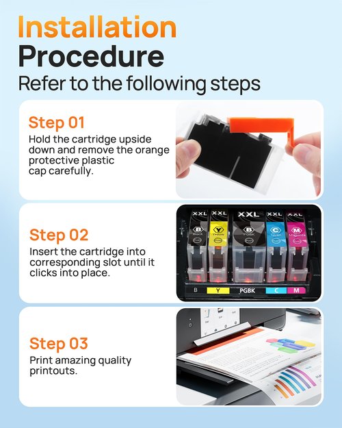 E-Z Ink Compatible Ink Cartridge Replacement for Canon PGI-280XXL CLI-281XXL 280 XXL 281 XXL Compatible with TR8620a TR8620 TS702a TS9520 TS9521C TR8520 TS6220 TS6320 TS8220 (5 Pack)