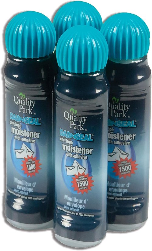 Quality Park Dab-N-Seal Envelope Moistener - 50 ml | Pack of 4 for Effortless Sealing