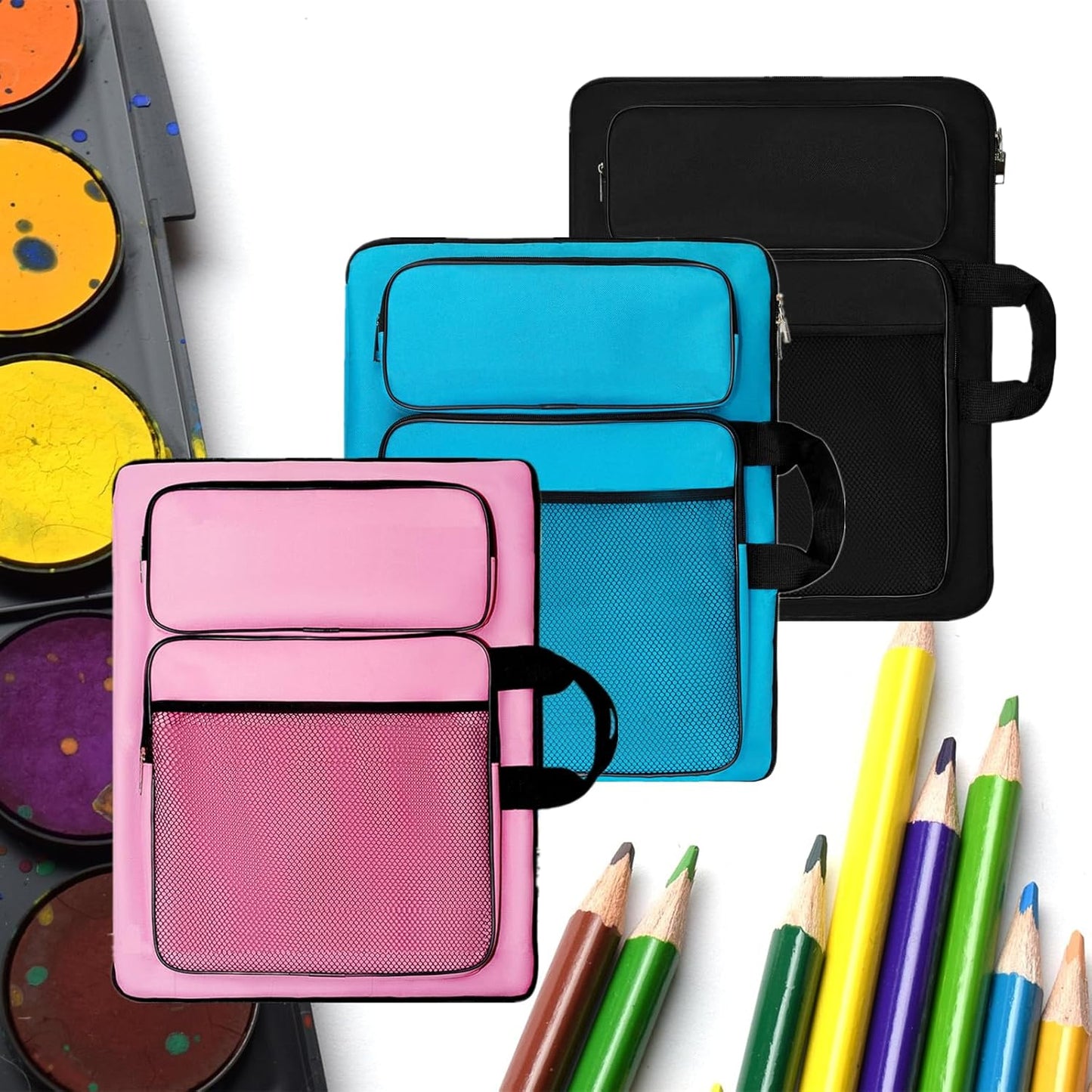 TreochtFUN Art Portfolio - Kids Drawing Supply Bag | 15"x18" Storage Case for Artwork & Sketchbooks