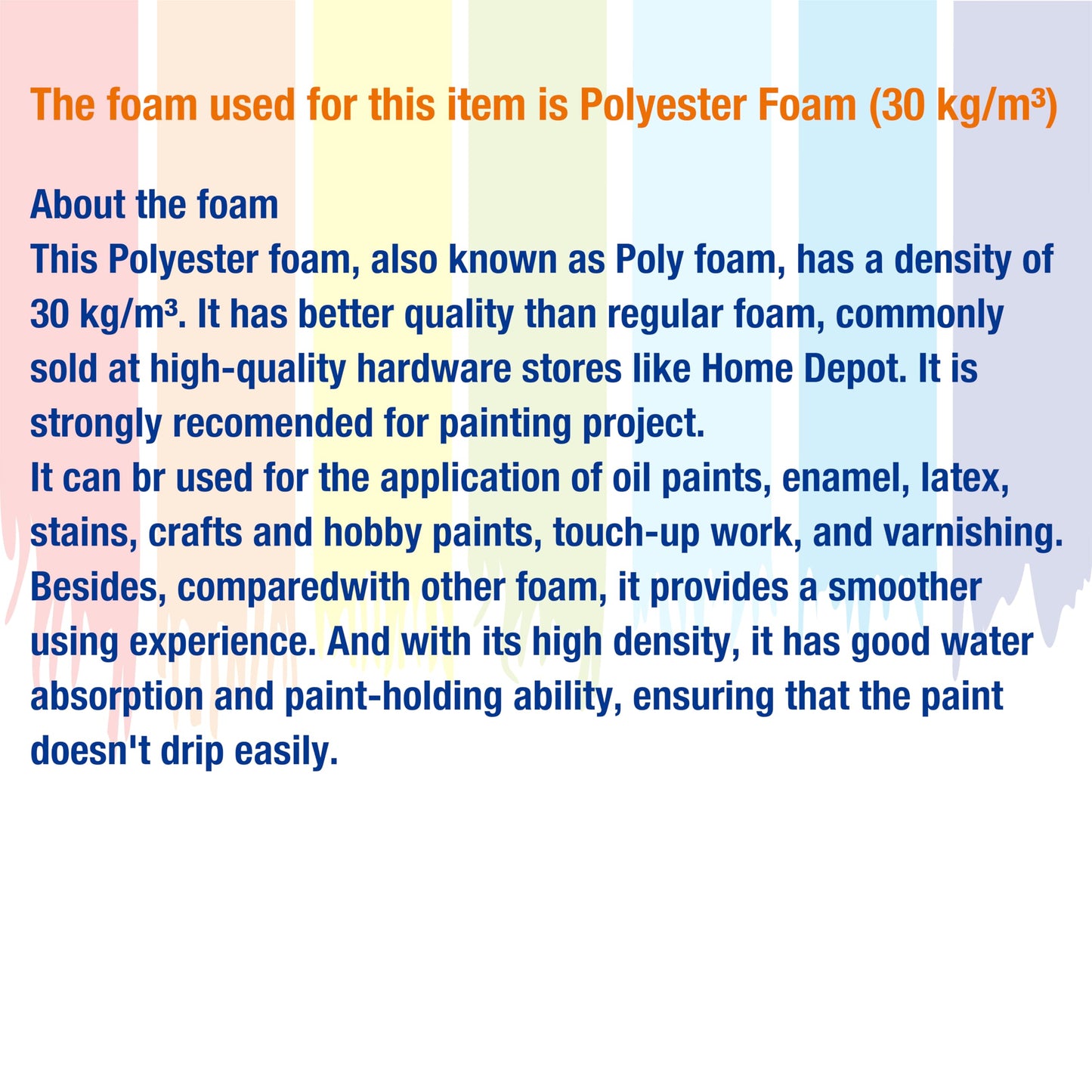 Fewanland Poly Foam Brushes 21pcs, Sponge Brushes, High Density Foam Paint Brush for Painting, Staining, Paint Sponges (1", 2", 3", 4")