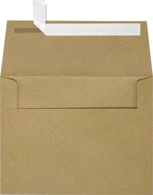 LUXPaper A6 Invitation Envelopes | Peel & Press | 4 3/4" x 6 1/2" | Grocery Bag Brown | 70lb. Text | 250 Qty