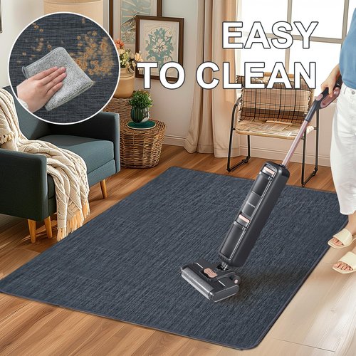 Office Chair Mat for Hardwood Floor: Desk Computer Gaming Heavy Duty Rugs for Rolling Chairs - 36"x48" Large Anti-Slip PVC Mats Tile Hard Wood Floors Protectors, Not Recommended for Carpet (Black)