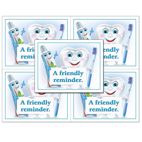 4 Up Laser Reminder Postcards, Dental Appointment Reminder Postcards. 4 Cards Perforated for Tear-Off at 4.25" x 5.5" on an 8.5" x 11" Sheet of 8 Pt Card Stock. (500)