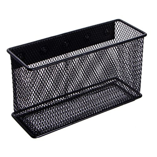 dedoot Magnetic Basket for refrigerator Storage Magnetic Pencil Holder Basket Mesh Black Strong Magnetic Pen Holder for Refrigerator,Whiteboard, Locker, Home and Office Organizer, 6.3x2.3x3.6inch