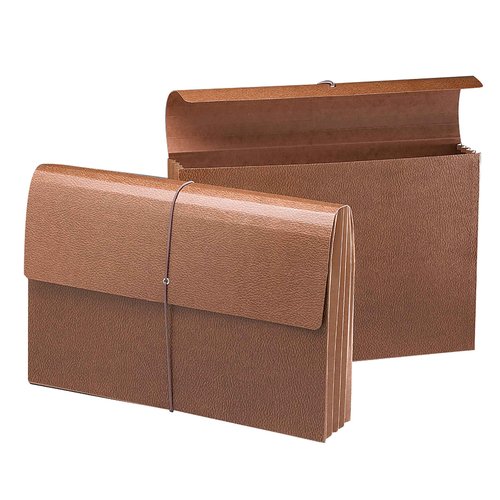 Smead Classic Expanding File Wallet with Flap and Cord Closure, 5-1/4" Expansion, Legal Size, Redrope, 10 per Box (71376)