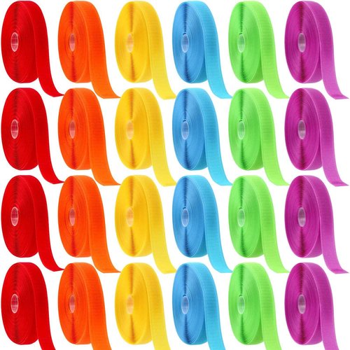 Zonon 24 Rolls Carpet Marker Strips, Floor Tape for Classroom, Nylon Carpet Markers for School Supplies Classroom Rug, Back to School Preschool Daycare Office (25 ft x 1 Inch,Colorful)
