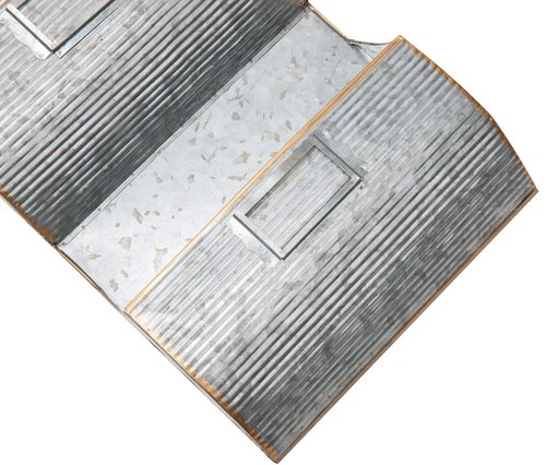 Mind Reader File Organizer, Office Organization, Magazine Rack, Wall Mount, Galvanized Metal, 12" L x 3.75" W x 32.25" H, Silver